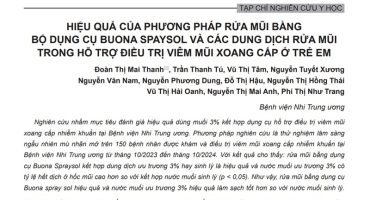 Hiệu quả Nebial 3% và Spray-sol nghiên cứu BV Nhi TW