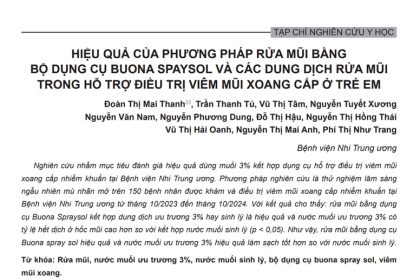 Hiệu quả Nebial 3% và Spray-sol nghiên cứu BV Nhi TW